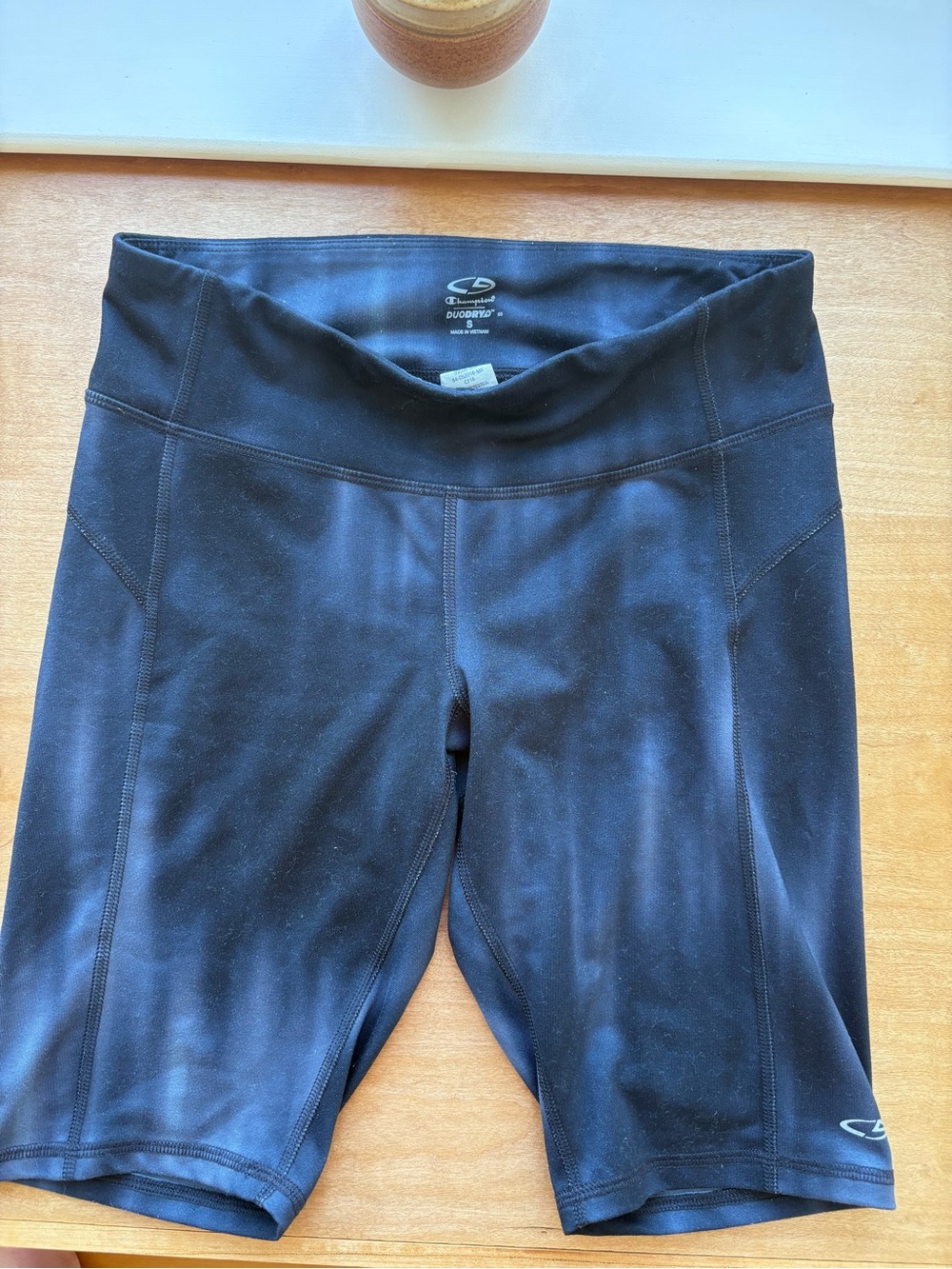 Tie Dye C9 by Champion Gray and Black High-Waist Bike Shorts